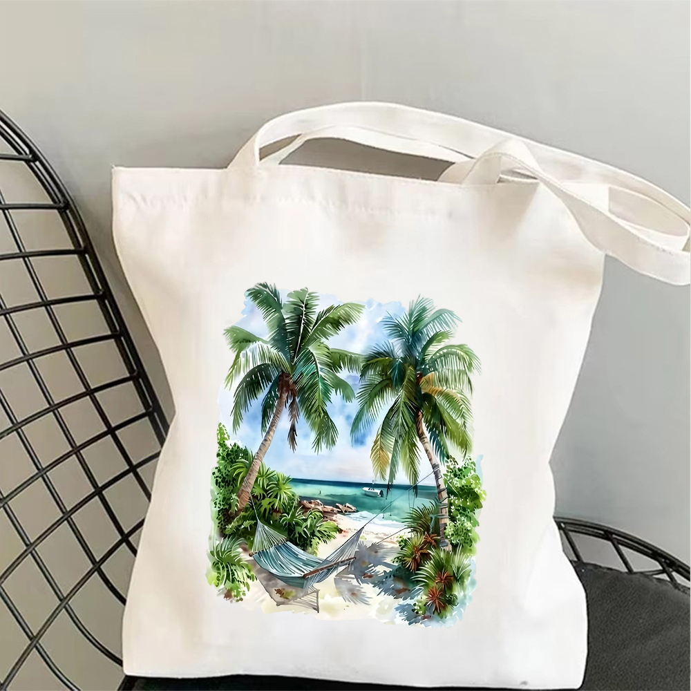 Tropical Beach Canvas Tote Bag - Tote Bag Canvas Print incelemesi ve fiyatı