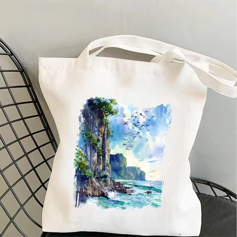 Tropical Beach Canvas Tote Bag - Tote Bag Canvas Print incelemesi ve fiyatı