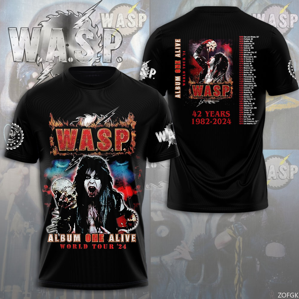 W.A.S.P Rock 3D Printing T-shi - Street Fashion Hip Hop incelemesi ve fiyatı