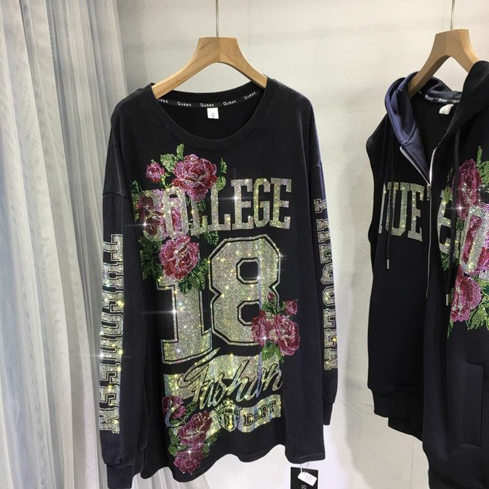 Plus Size Sweatshirts Black To - Street Fashion Hoodie incelemesi ve fiyatı