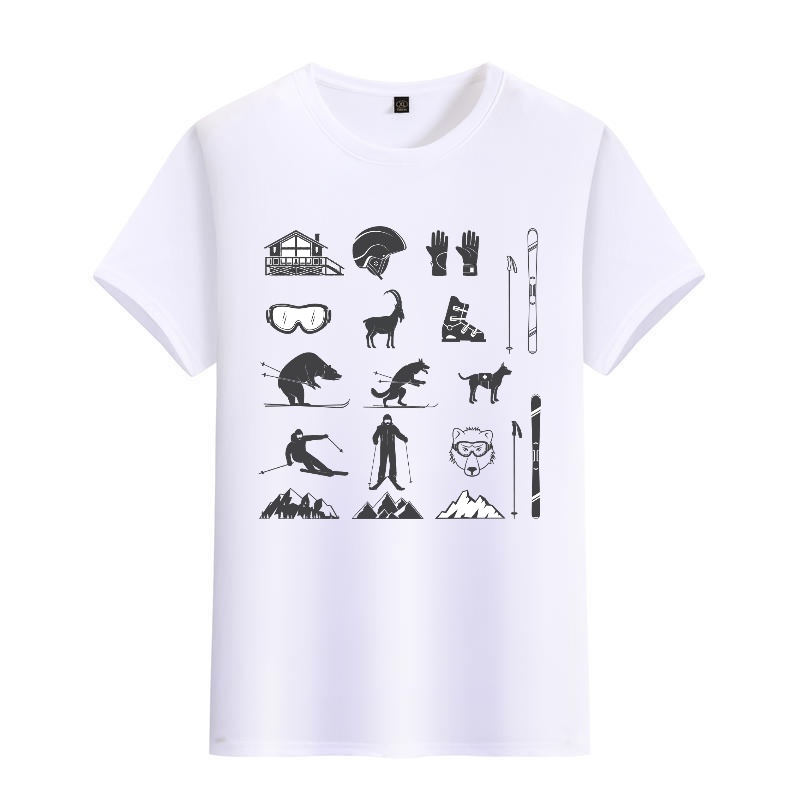Men's Black Round-Neck Short-S - Street Fashion Elements incelemesi ve fiyatı