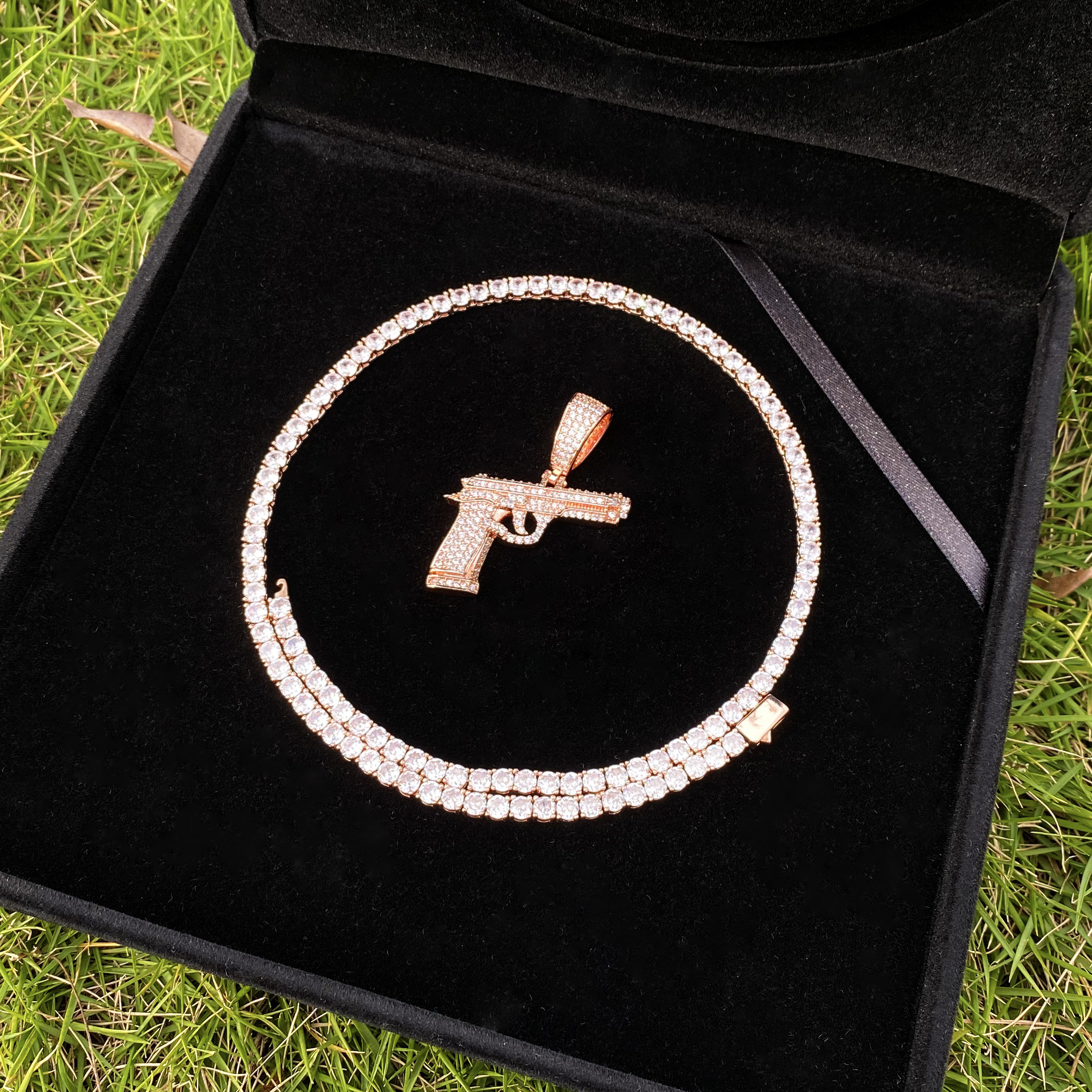 Aokaishen Iced Out Gun Necklac - Street Fashion Culture incelemesi ve fiyatı