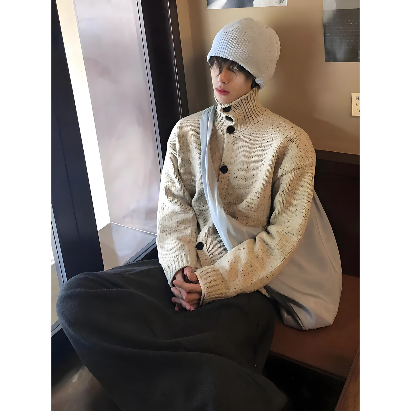 Fur Collar Pullovers Blancos M - Street Fashion Culture incelemesi ve fiyatı