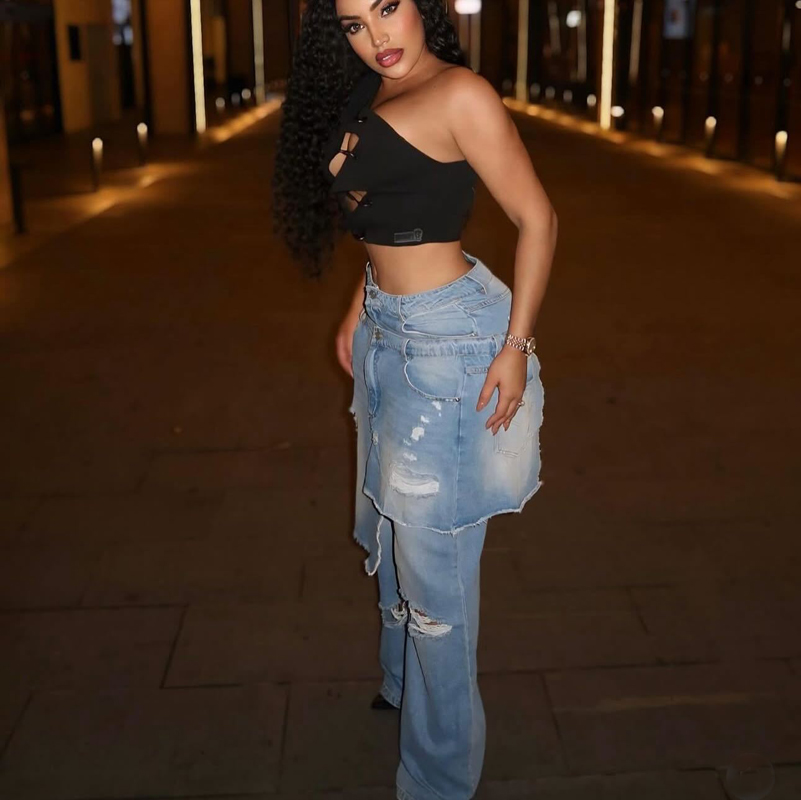 Fashion Denim Pants Women Stre - Street Fashion Fall 2025 incelemesi ve fiyatı
