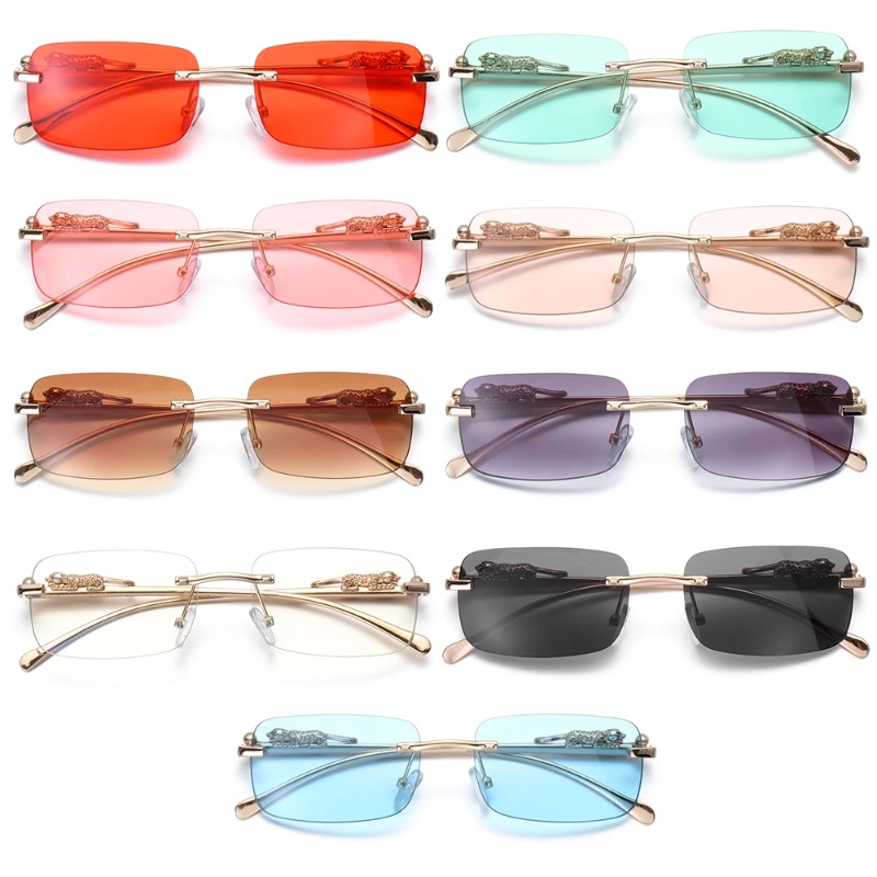 Rimless Square Sunglasses Wome - Street Fashion Brands incelemesi ve fiyatı