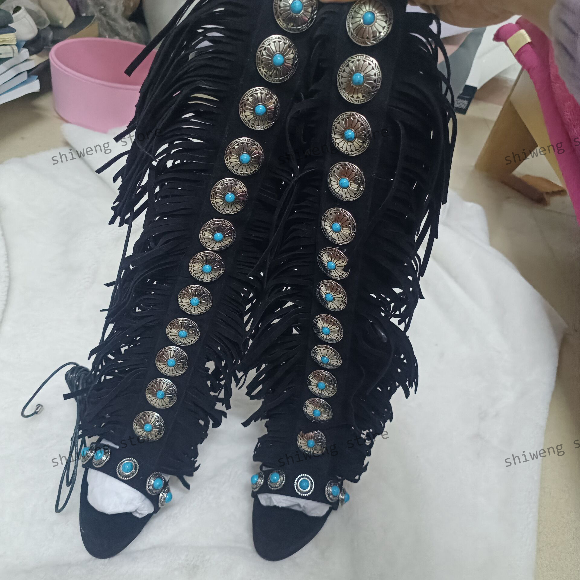 Sexy Open Toe Ladies Tassel Ge - Street Fashion Ladies incelemesi ve fiyatı