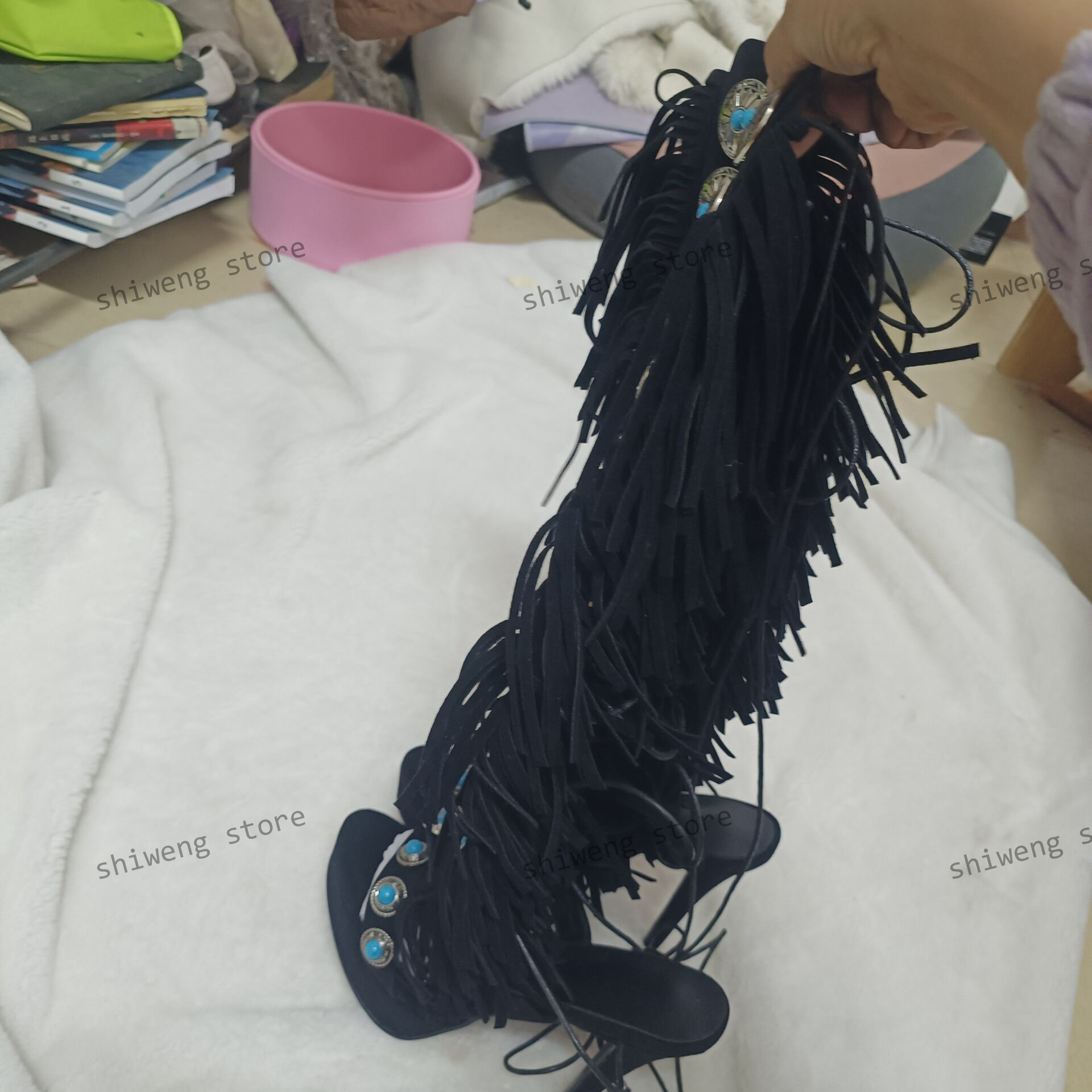 Sexy Open Toe Ladies Tassel Ge - Street Fashion Ladies incelemesi ve fiyatı