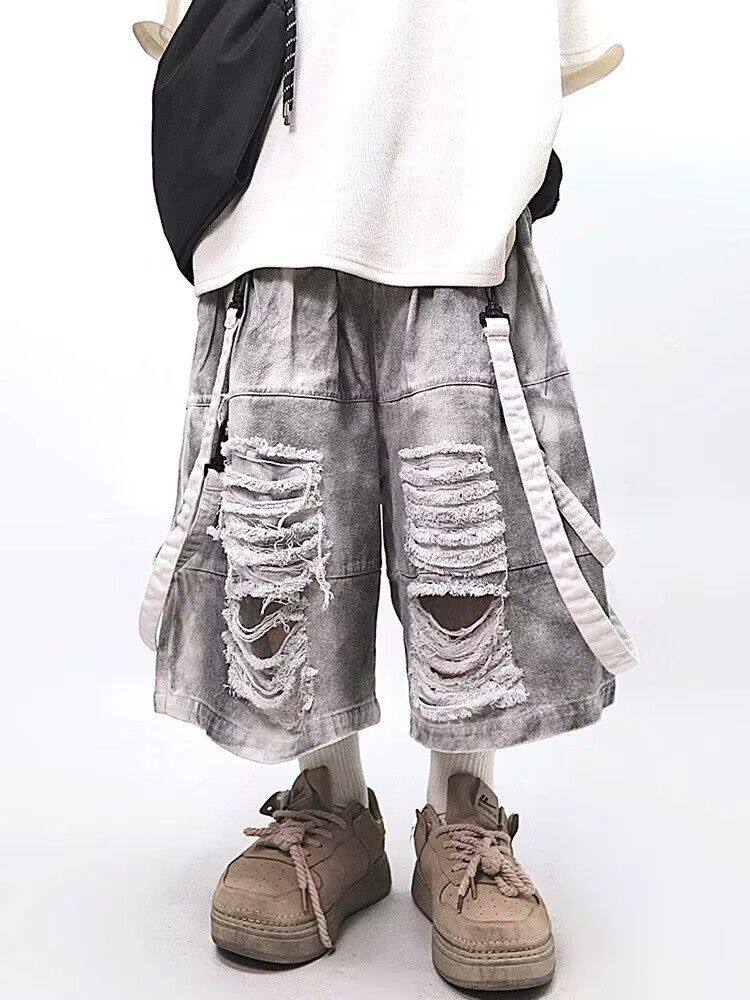 Retro Hip-hop Men's Ripped Jea - Street Fashion Hip Hop incelemesi ve fiyatı